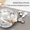 18/8 stainless steel children's spoon set with storage box, silicone animal shaped handle, BPA free children's travel silverware suitable for children aged 3-6 as Christmas gifts